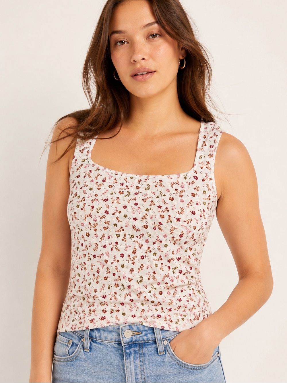 🌼 3/$15 Old Navy Floral Cottagecore Tank Top M